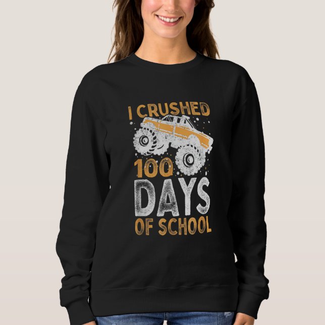 Camiseta I Crushed 100 Days Of School Boys Girls Monster Tr (Frente)
