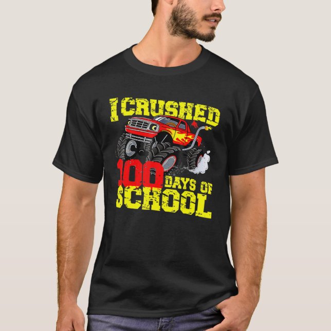 Camiseta I Crushed 100 Days Of School Happy 100th Day Stude (Frente)