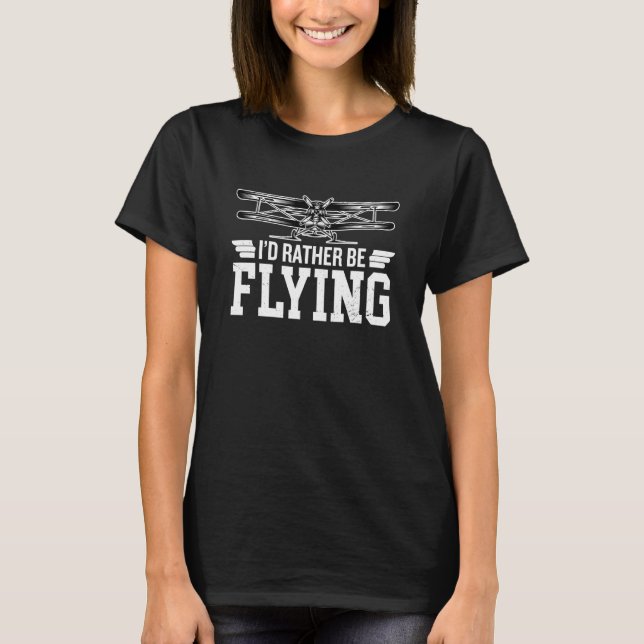 Camiseta I D Piloto De Avião Voador De Preferencialmentes (Frente)
