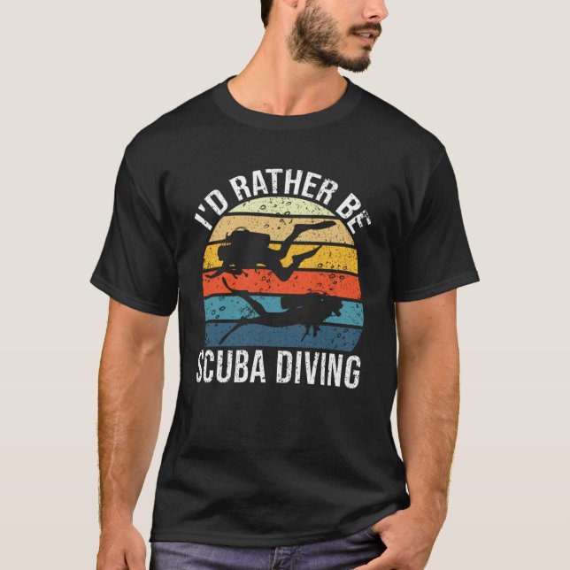 Camiseta I d Preferencialmente Be Scuba Diving (Frente)
