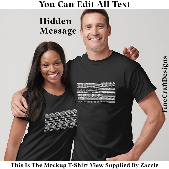 Camiseta I’d Rather Be At Home Hidden Message 084W Funny (Criador carregado)