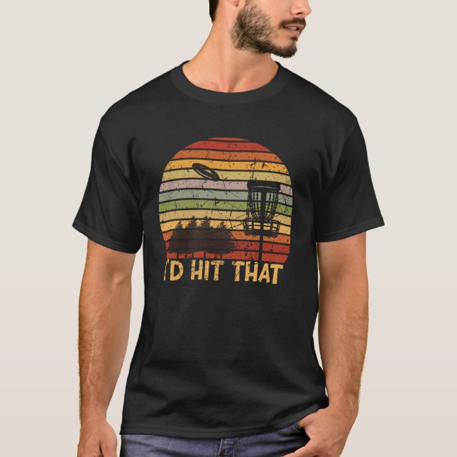 Camiseta I d Rather be Disc Golfing Retro Frisbee Golf Disc (Frente)