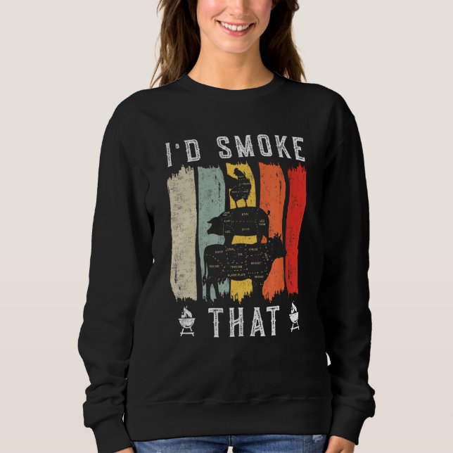 Camiseta I d smoke that Beef Pork Chicken Butcher Cut  Gril (Frente)