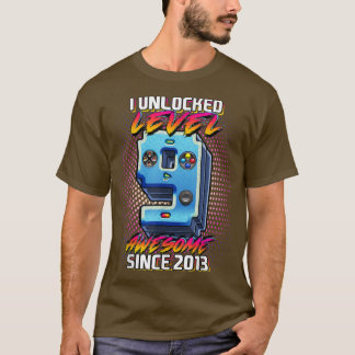 Camiseta I Desbloqueado Jogo de Vídeo Nível 9 Incrível 2013