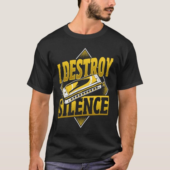 Camiseta I Destroy Silence Harmonica (Frente)
