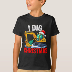 Camiseta I Dig Christmas Excavator Construction Xmas Toddle