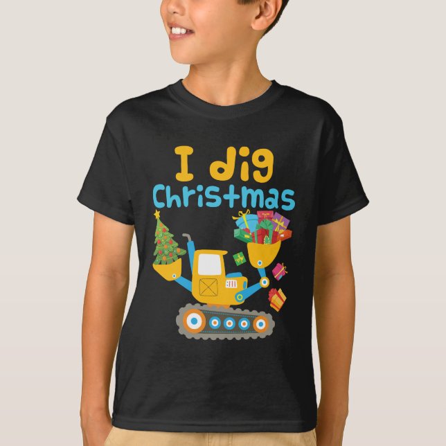 Camiseta I Dig Christmas Excavator Xmas (Frente)