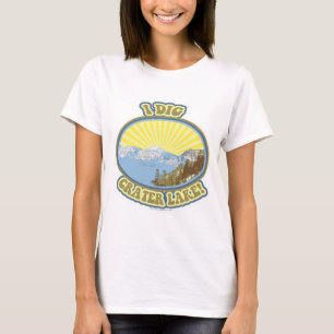 Camiseta I Dig Crater Lake Illustrated Viagem Design