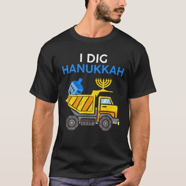 Camiseta I Dig Hanukkah Bulldozer Construction Toddler (Frente)