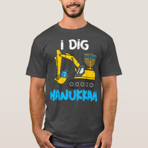 Camiseta I Dig Hanukkah Ecavator Construção Crianças