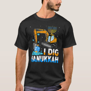 Camiseta I Dig Hanukkah Excavator Construção Toddler Hanu