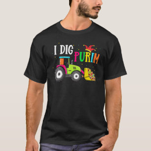 Camiseta I Dig Purim Hamantaschen Trator Jewish Todlers B
