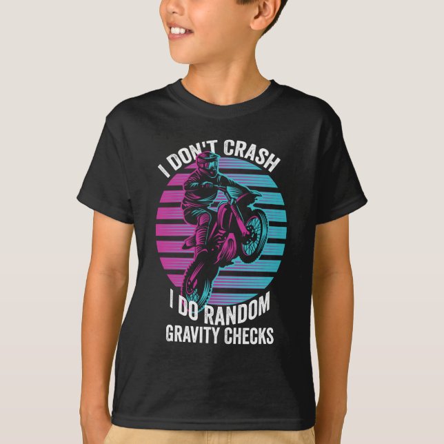Camiseta I Don't Crash I Do Random Gravity Checks (Frente)