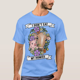 Camiseta I Don't Eat My Homies Funny Vegan Plant Based Vege
