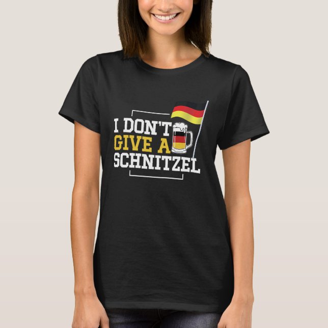 Camiseta i dont give a schnitzel funny germans in the usa (Frente)