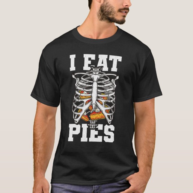 Camiseta I Eat Pies Skeleton   Fall Thanksgiving Pumpkin Pi (Frente)
