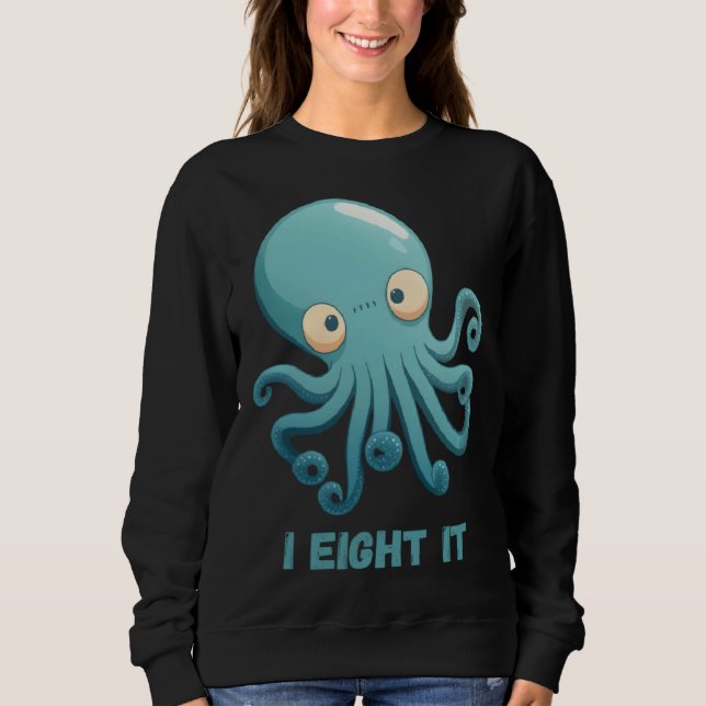 Camiseta I Eight It Octopus Squid Coral Tentacles Calamar   (Frente)