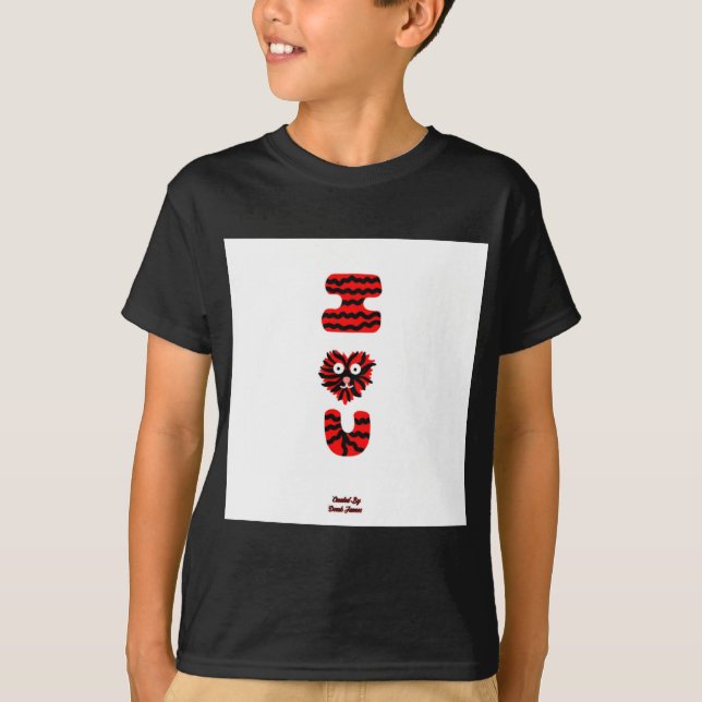 Camiseta I Felpudo U Boys Black Basic T Shirt (Frente)