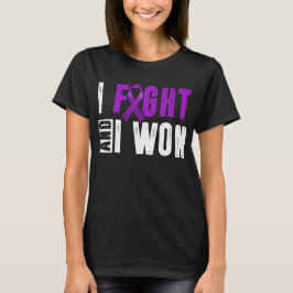 Camiseta i fight and i won pancreatic cancer warrior