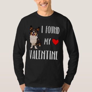 Camiseta I Found My Valentine Day Cardigan Welsh Corgi Dog