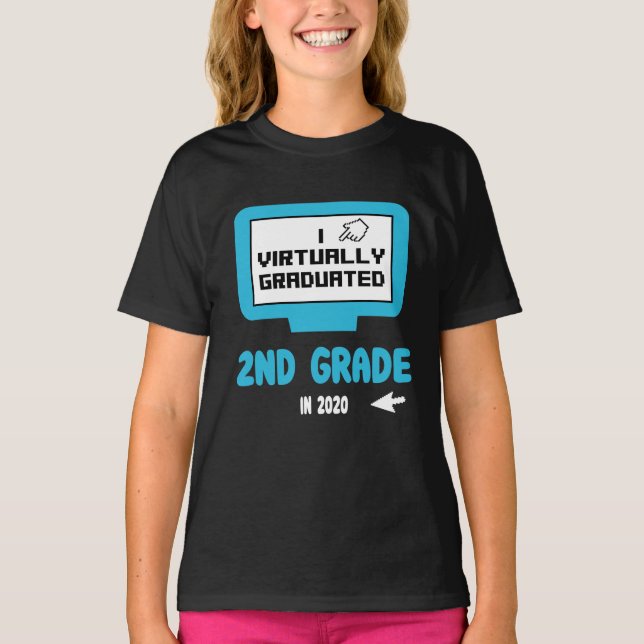 Camiseta I Graduado Virtualmente no Segundo segundo em 2020 (Frente)