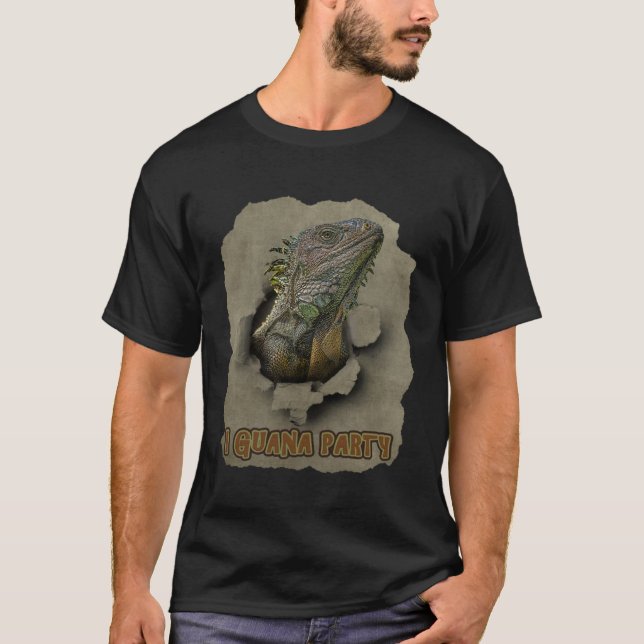 Camiseta I Guana Party I want to party Iguana Party Animal (Frente)