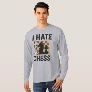 Camiseta I Hate Chess manga longa - estampa vívida