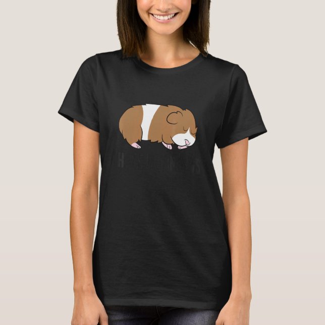 Camiseta I Hate Mornings Sleeping Guinea Pig (Frente)