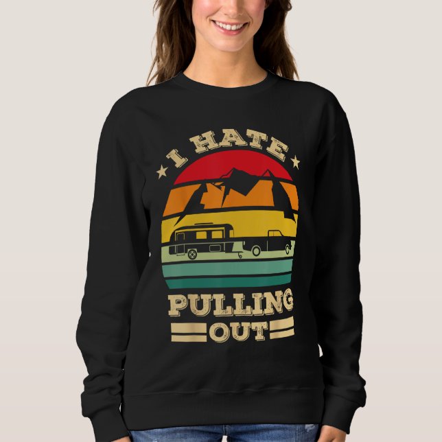 Camiseta I Hate Pulling Out Boating  Retro Boat Captain (Frente)
