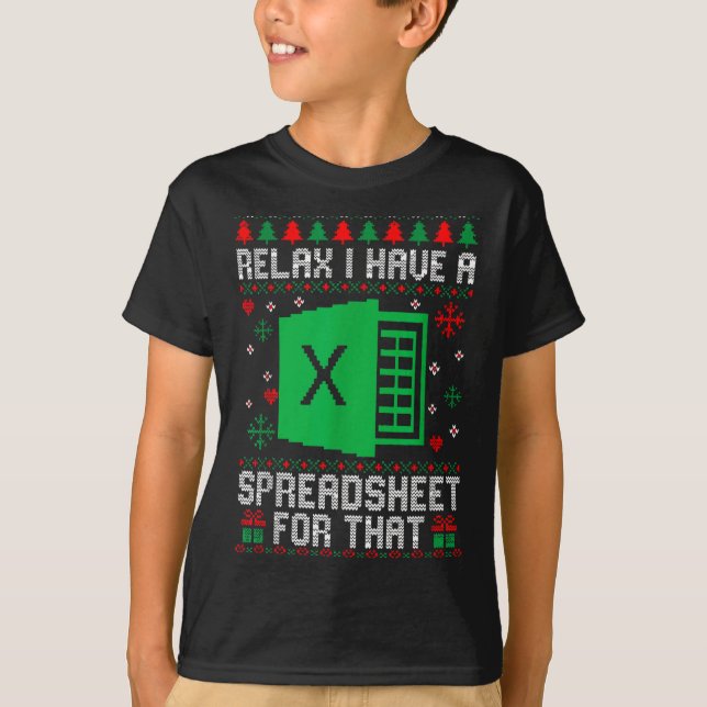 Camiseta I Have A Spreadsheet For That Christmas Ugly Sweat (Frente)