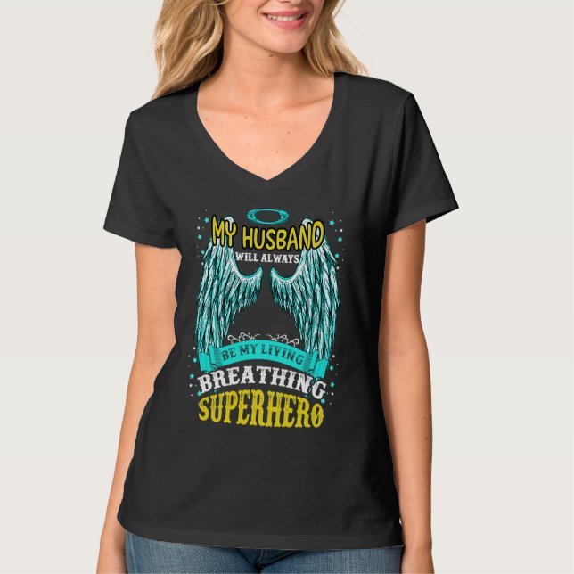 Camiseta I Have An Amazing One Up In Heaven My Husband Stil (Frente)