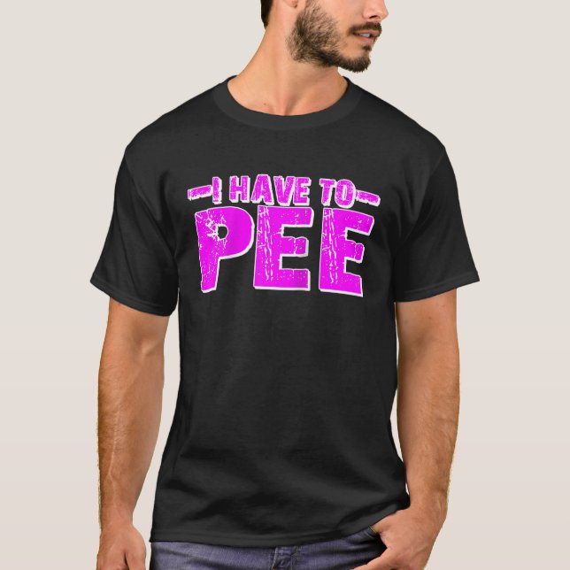 Camiseta I Have To Pee   Raglan Baseball (Frente)