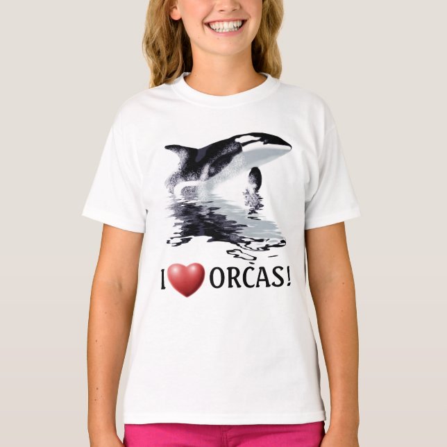 Camiseta I HEARS ORCAS Kids Ringer Shirt (Frente)