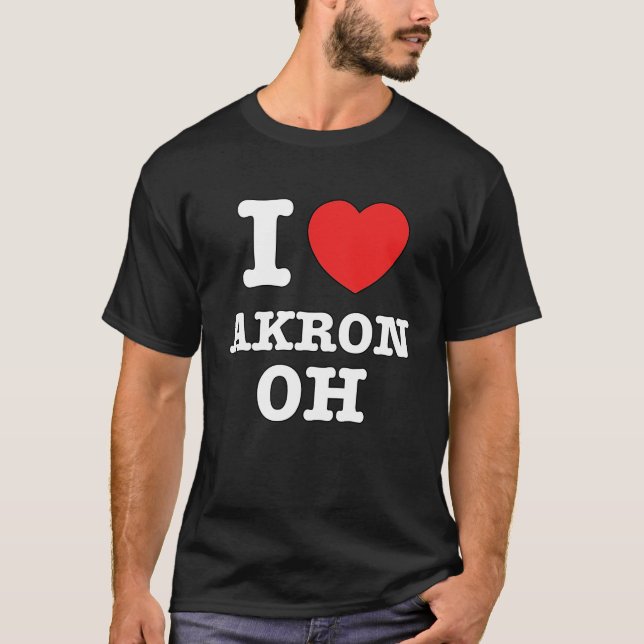 Camiseta I Heart Akron Ohio OH Love (Frente)