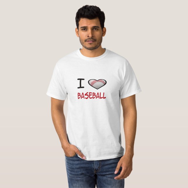 Camiseta I Heart Baseball (Frente Completa)