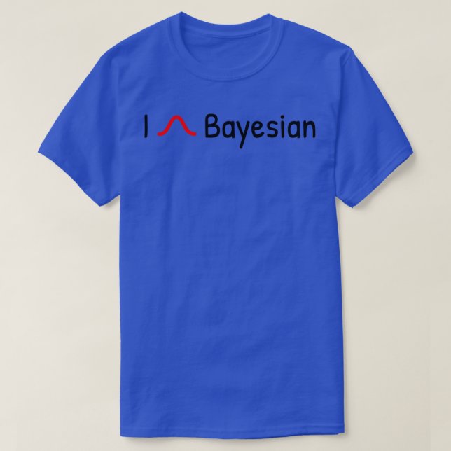 Camiseta I Heart Bayesiano (Frente do Design)
