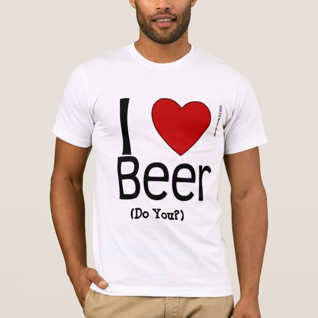 Camiseta I Heart Beer (Você?) (Frente)