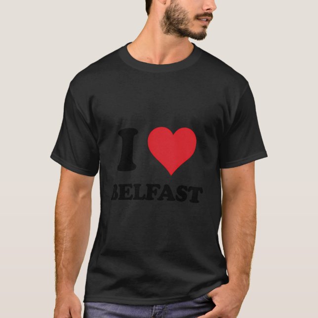 Camiseta I Heart Belfast Love Uk (Frente)