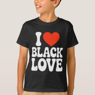Camiseta I Heart Black Love Couple Matching Couples African