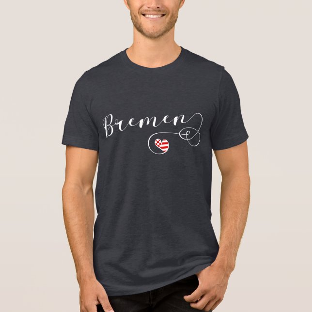 Camiseta I Heart Bremen, Alemanha (Frente)