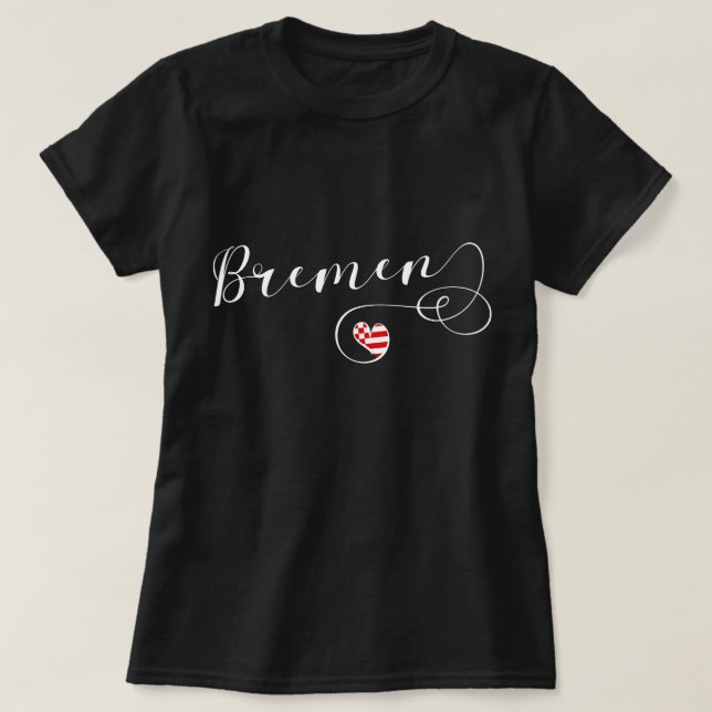 Camiseta I Heart Bremen, Alemanha (Frente do Design)