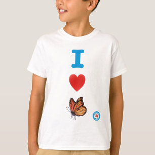 Camiseta I Heart Butterflies Youth