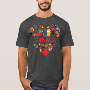 Camiseta I Heart CanadaCanadian LoveCute Canada