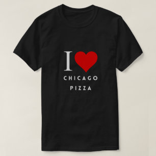 Camiseta I Heart Chicago Pizza Blk Mens