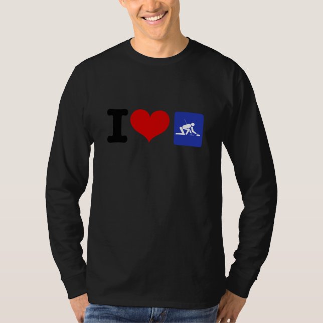 Camiseta I Heart Curling (Frente)