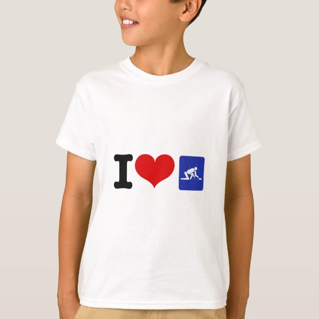 Camiseta I Heart Curling (Frente)