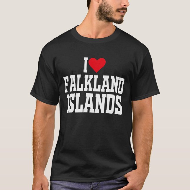 Camiseta I Heart Falkland Islands I love Falkland Islands (Frente)