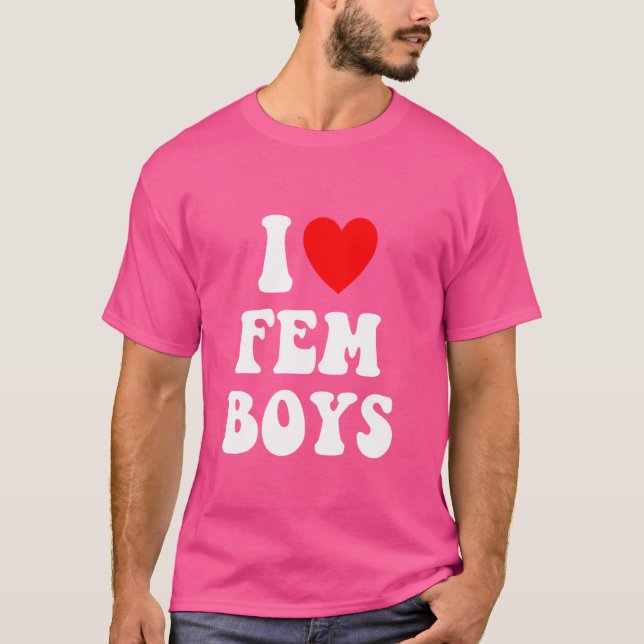 Camiseta I Heart Femboys ama Fem Boy Femboy Gay LGBTQIA (Frente)