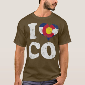 Camiseta I Heart Flag Do Colorado