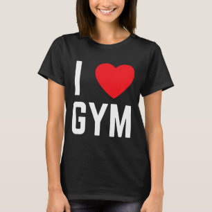 Camiseta I Heart Gym I Love Gym Malhação Workout Exercício